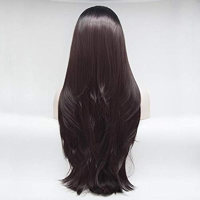 DILLARDS Women's Long Straight Hand Tied Front Lace Synthetic Wig - Image 4